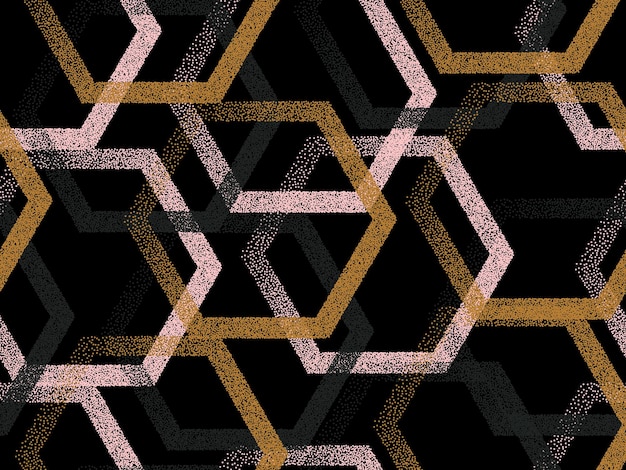 perforated hexagon geometric seamless vector pattern gradient d
