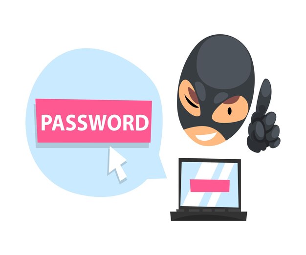 Personal information theft vector illustration digital privacy and data storage