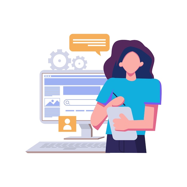 Personification flat style illustration vector design