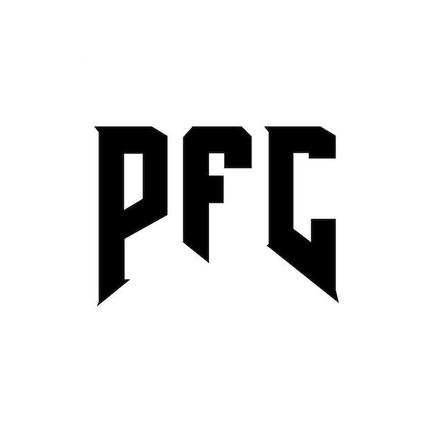 PFC letter logo design for technology company PFC logo design black and white color combination PFC logo PFC vector PFC design PFC icon PFC alphabet PFC typography logo design