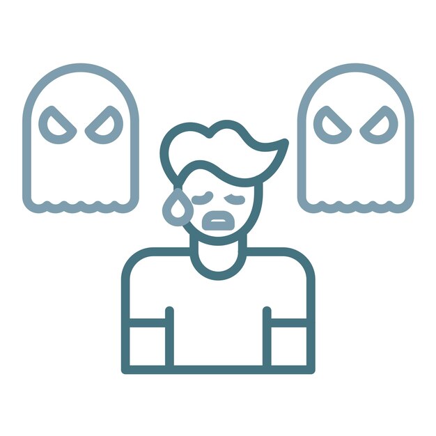 Phobia Duotone Illustration