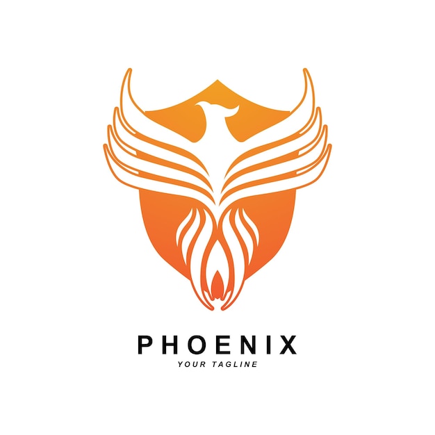 Phoenix logo icon vector illustration template design brand company