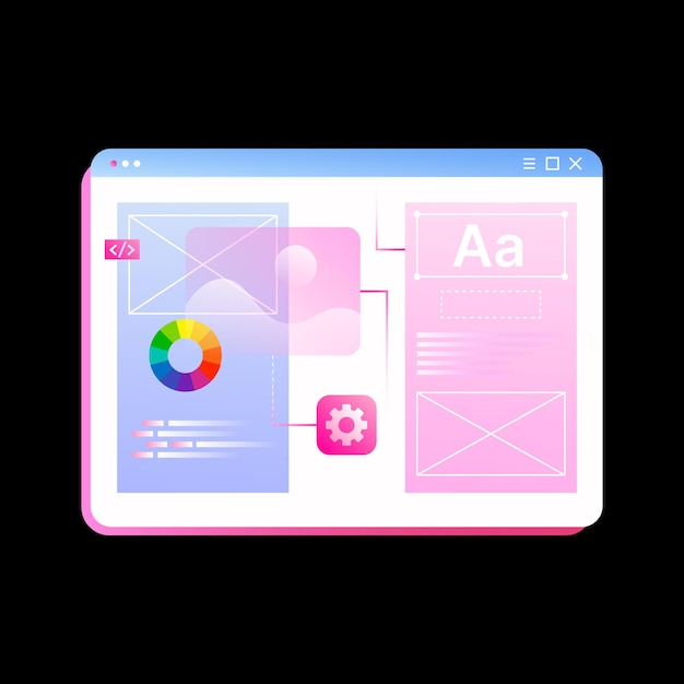 Photo editing on Computer Screen Display Illustration