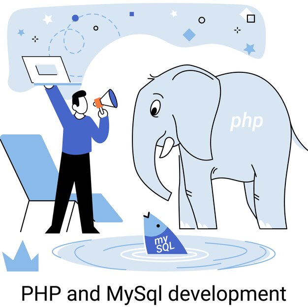 php and mysql development metaphor software website developer with computer programmer service open source general purpose programming language scripting web applications allows to create programs
