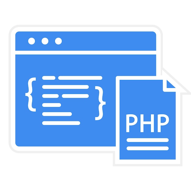 PHP Coding icon vector image Can be used for Coding and Development