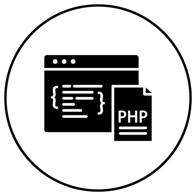 PHP Coding icon vector image Can be used for Coding and Development