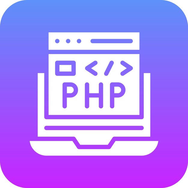 PHP Coding vector icon illustration of Coding and Development iconset