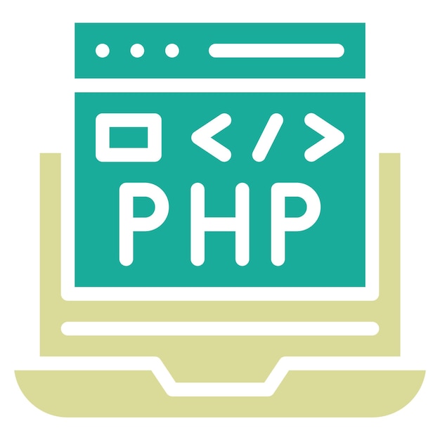 PHP Coding vector icon illustration of Coding and Development iconset