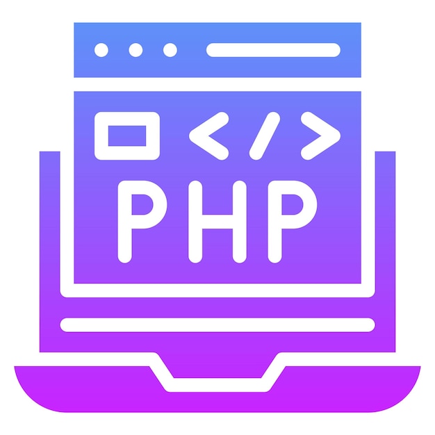 PHP Coding vector icon illustration of Coding and Development iconset