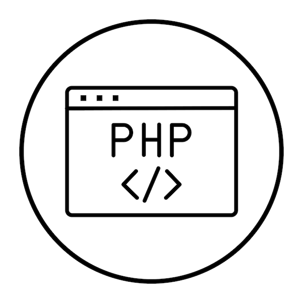 PHP Coding Vector Illustration