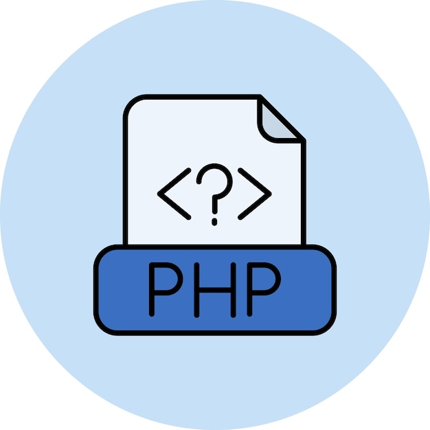 Php File Flat Illustration