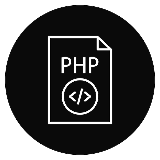 PHP File icon vector image Can be used for Coding and Development