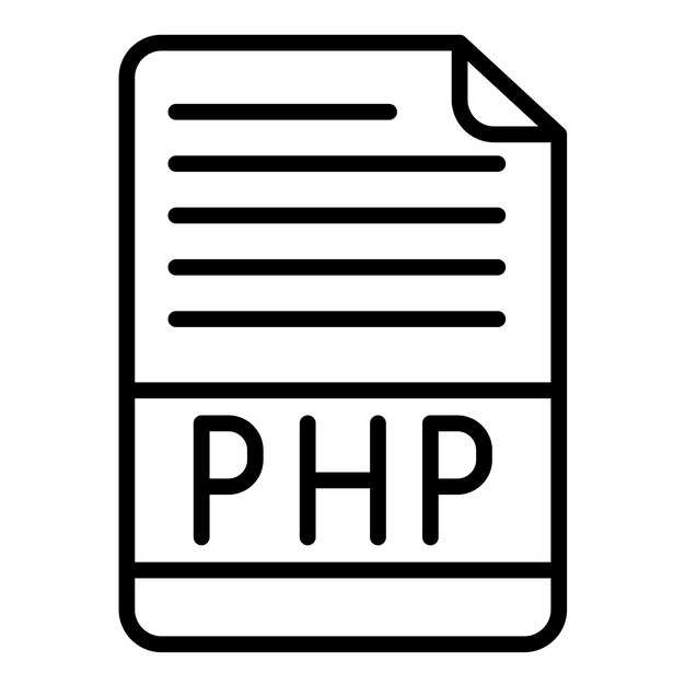 Php File Vector Illustration Style