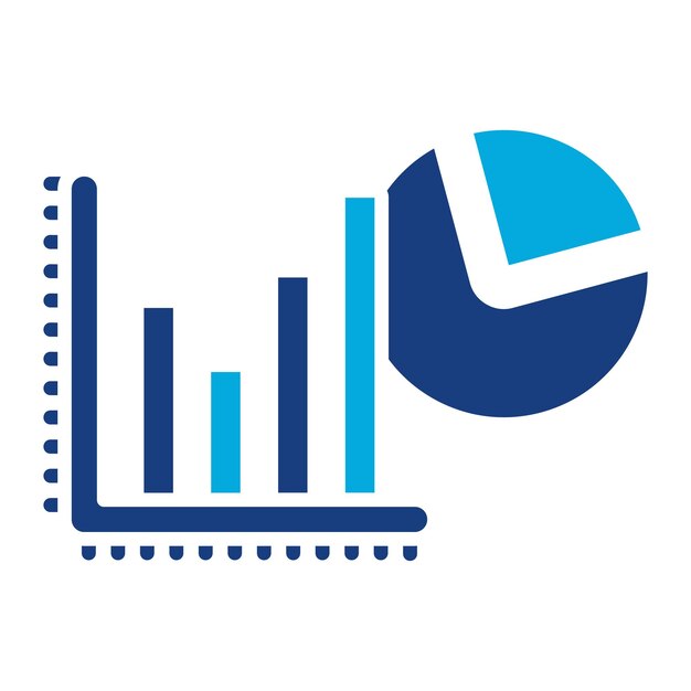 Pie Chart Duotone Illustration