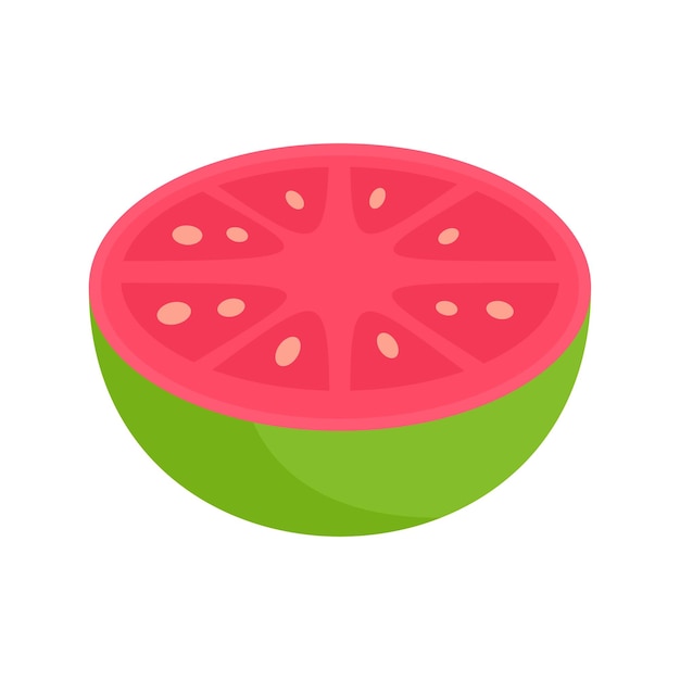 Piece of guava icon Flat illustration of piece of guava vector icon for web design
