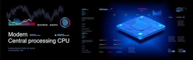 Piirilevyteknologian tausta Keskitietokoneprosessorit CPU-konsepti Emolevyn digitaalinen siru