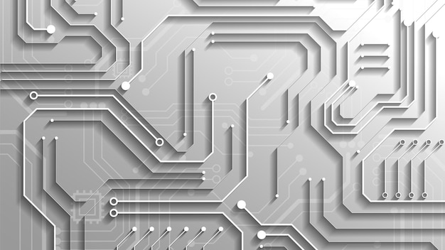 Piiriteknologiatausta, jossa on huipputekninen digitaalinen tiedonsiirtojärjestelmä ja tietokoneen elektroninen design