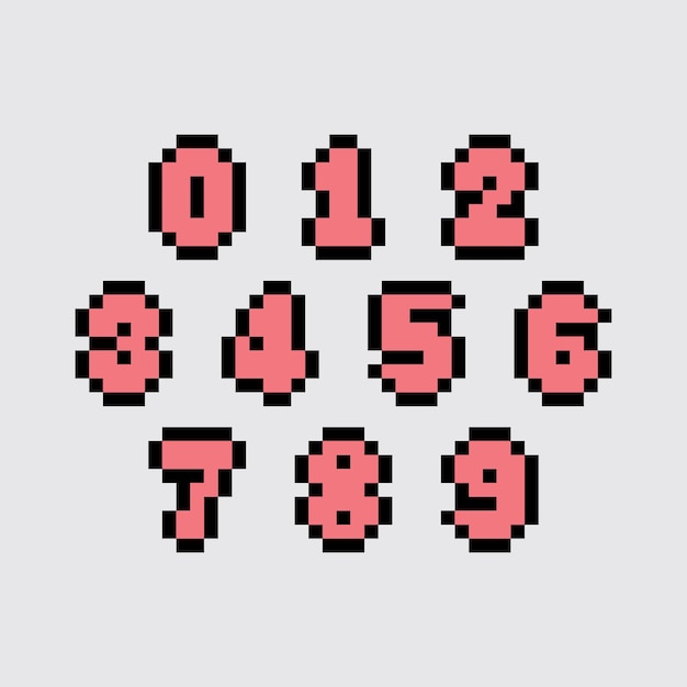 pikselitaiteen numeroestetiikka retro sprite design