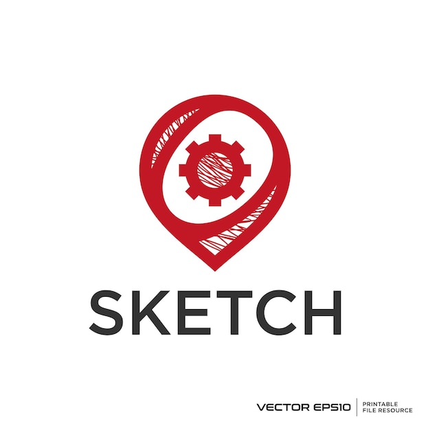 Pin travel logo vector illustration