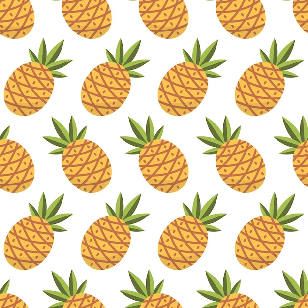 Pineapple seamless pattern for print and fabric organic vegan eco and healthy food