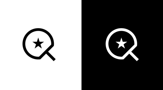 Ping pong paddle logo table tennis monogram black and white icon illustration style Designs templates