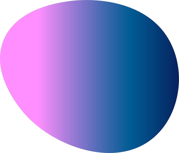 Pink and blue gradient oval shape