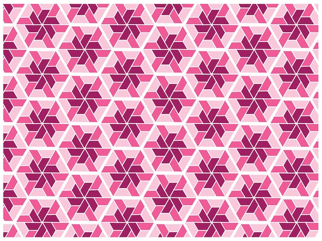 pink and purple geometric patterns on a white background