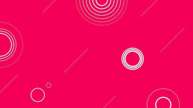 Pink background with white circular lines