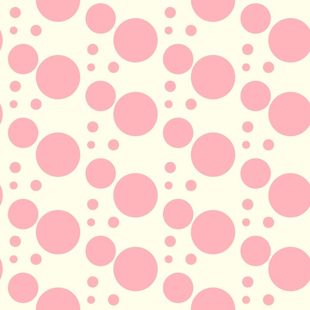 Pink circle seamless pattern on yellow background for website banner wallpaper and graphic design