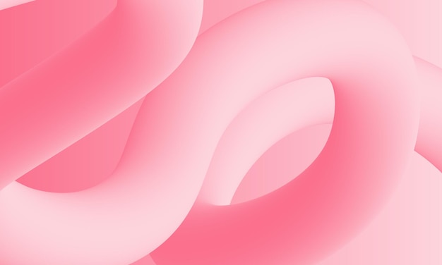 Pink illustration of 3d balls and pipe on Gradient background