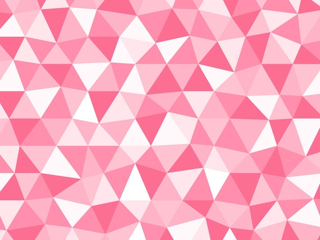 Pink polygon background Abstract low poly style triangles Vector