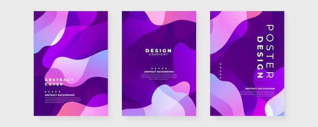 Pink white and purple violet gradient abstract wave and fluid shapes cover template Modern design template for posters ad banners brochures flyers covers websites Vector illustration