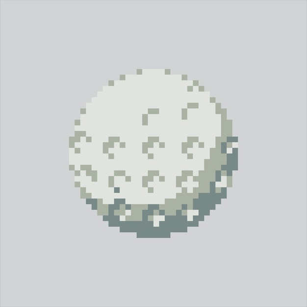 Pixel art Golf Ball Sport Equipment icon Illustration vector for game design