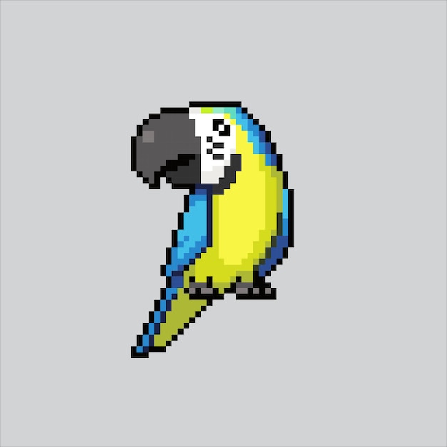 Pixel art illustration Parrot Pixelated Parrot Parrot bird pixelated for the pixel art game