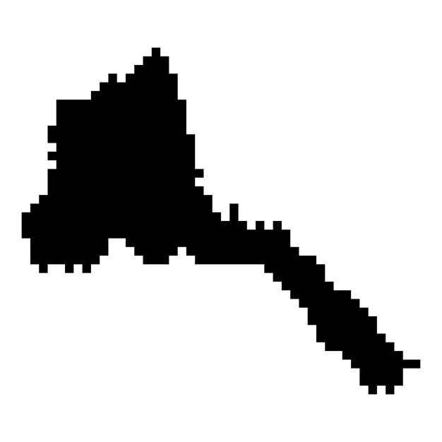 pixel map of eritrea vector illustration