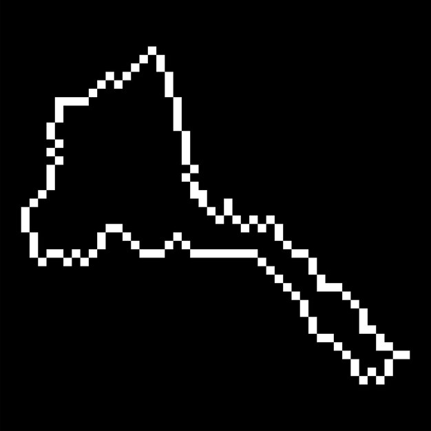 pixel map of eritrea vector illustration