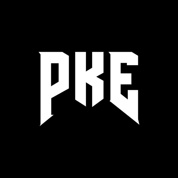 PKE letter logo design for technology company PKE logo design black and white color combination PKE logo PKE vector PKE design PKE icon PKE alphabet PKE typography logo design