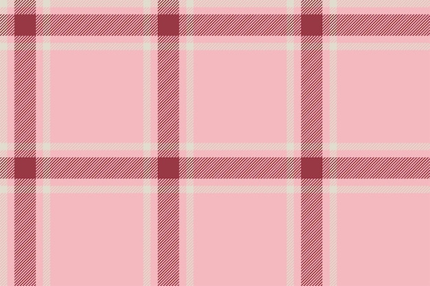 Plaid background check seamless pattern in pink Vector fabric texture for textile print wrapping paper gift card or wallpaper