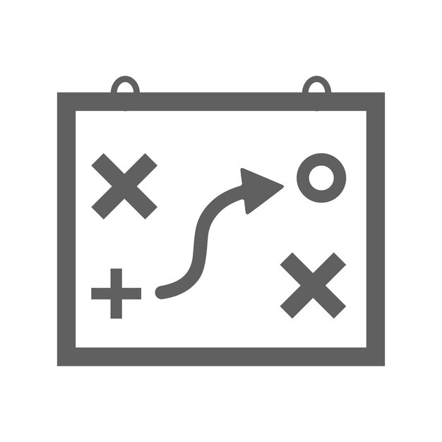 Plan solution strategy icon Gray vector graphics