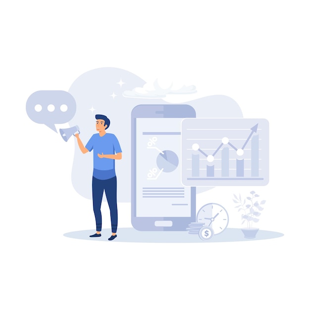 Planning Business Strategy and Managing Data on Laptop and Smartphone