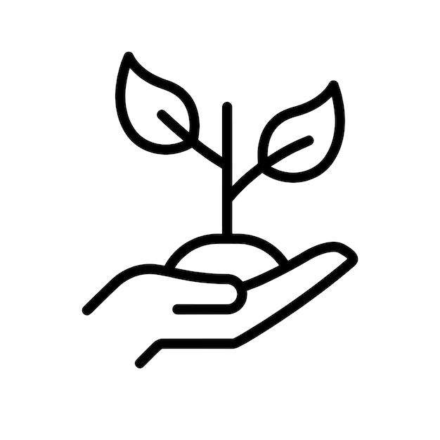Planting Editable Stroke Single Line Icon Design