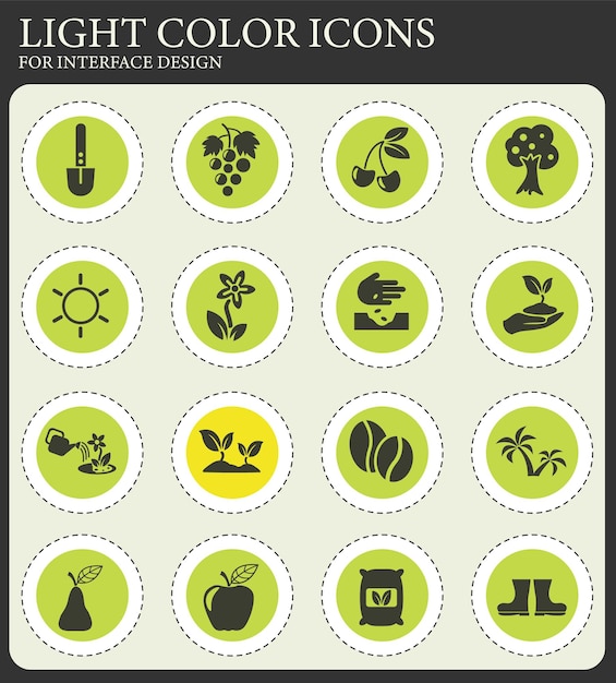 Plants icon set