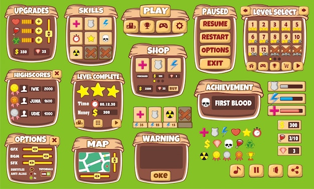 platform game user interface for mobile application