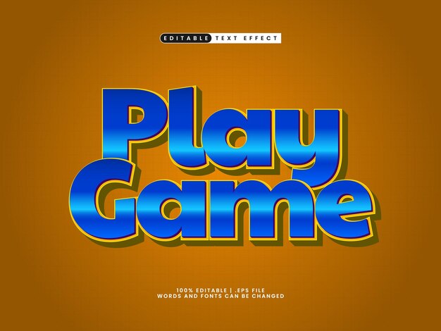play game editable text effect in game and speed text style
