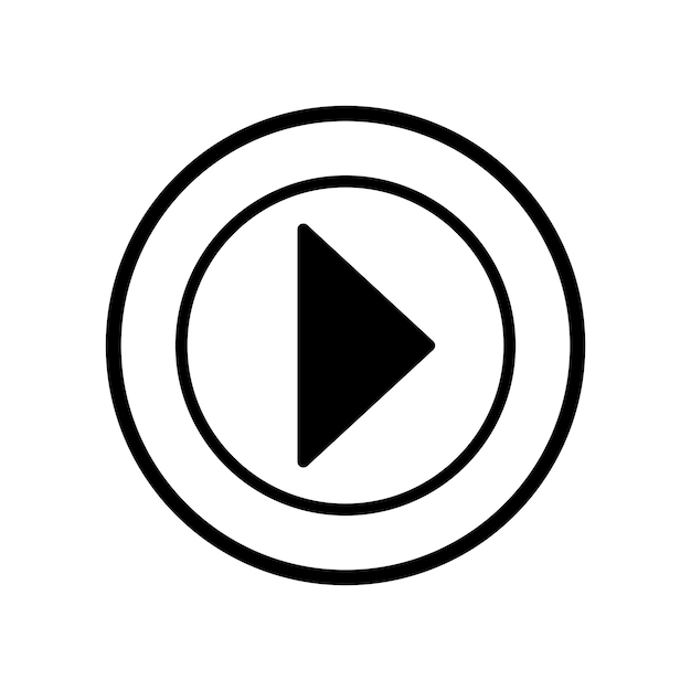 play icon design vector template simple and modern