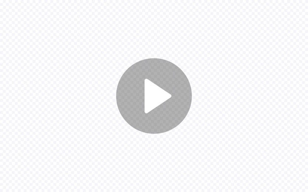 Play icon vector on transparent background