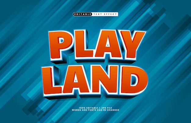 play land editable text effect with a kids and play text style