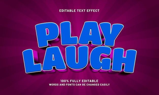 play laugh editable text effects with a game and play theme