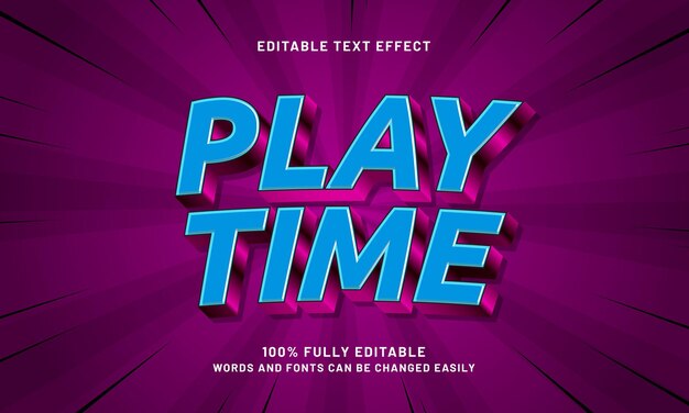 play time editable text effects with a game and kids theme