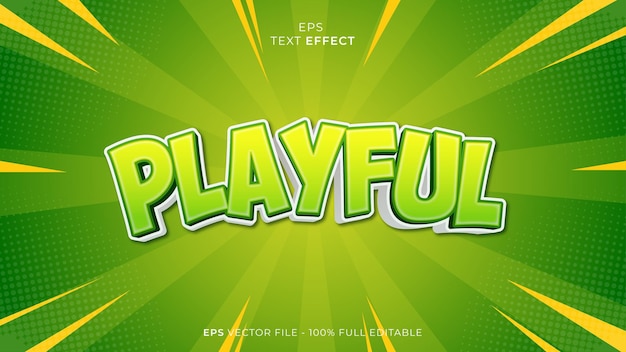 Playful editable text effect font